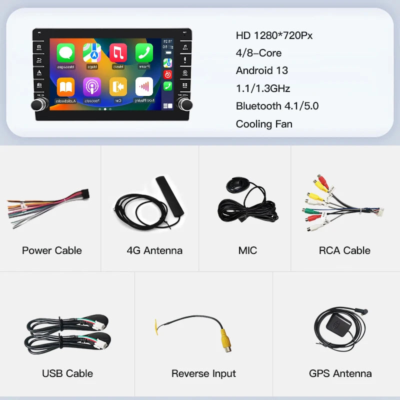 9 10inch Universal Host Android 13 Car Radio Player Navigation Carplay Multimedia For VW T