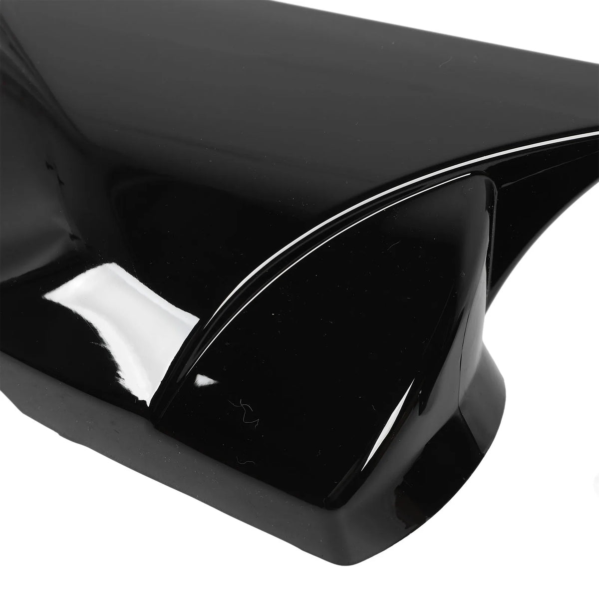 2Pcs Car Side Mirror Cover Rearview Mirror Gloss Black Side Mirror Cover Housing Replacement for - Automotive LED Light