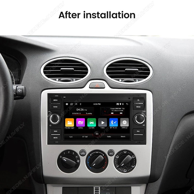 For Ford Focus 2 Mondeo S/C-Max Kuga Fiesta Fusion 2004 - 2007 Android 15 2 Din Car Radio