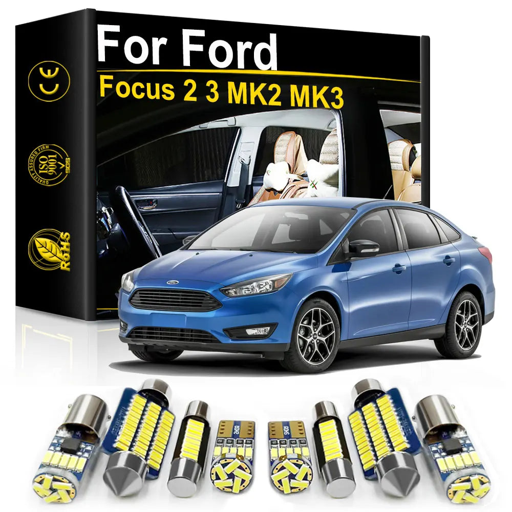LED Interior Light Kit for Ford Focus MK1 MK2 MK3 MK4 2000- 2005 - Canbus Dome Map Door Trunk Bulbs | AUTOKITSHOP