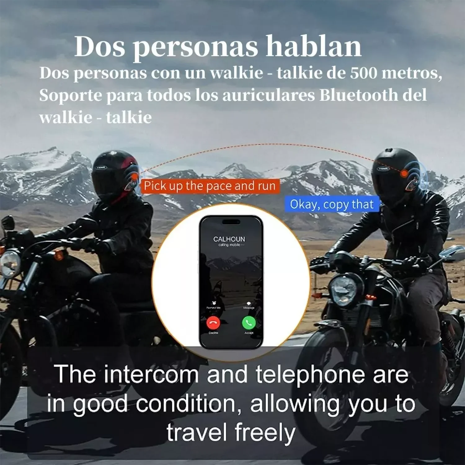 Y80-2x Helmet Bluetooth Headset FOR Third Party Headset Electronics Navigation Motorcycle