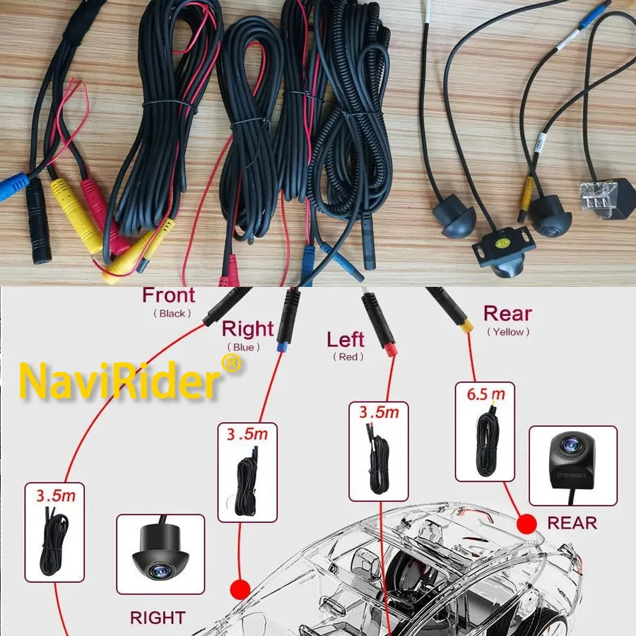 Upgrade Navirider 1080P 360 camera 360 panoramic camera 360 bird's-eye view camera | AUTOKITSHOP