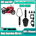 360° Adjustable New Motorcycle Rearview Mirrors With Screw Off Road Wide Side Mirror For H