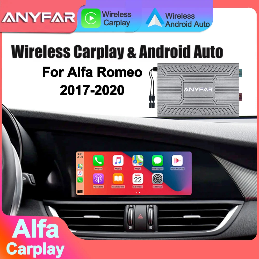 Wireless CarPlay Android auto For Alfa Romeo Stelvio /Giulia 2017-2020 Module Android Auto