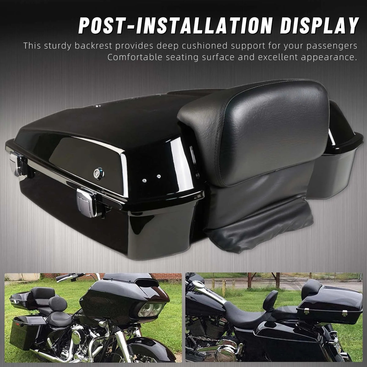 Motorcycle Chopped Razor Tour Pack Backrest Pad Trunk Backrest Pads Backrest Pad For Harley Tour - Automotive LED Light