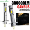 H1 LED Headlight Wireless CANBUS Error Free Headlamp Plug And Play Fanless Silent 300000LM