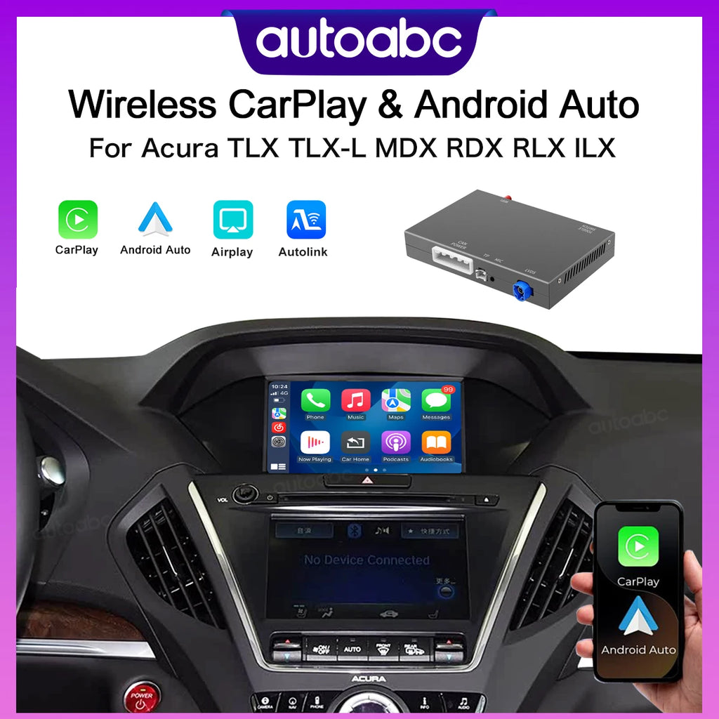 Wireless CarPlay Android Auto For Acura TLX TLX-L MDX RDX RLX ILX 2014-2019 OEM Car Interf | AUTOKITSHOP