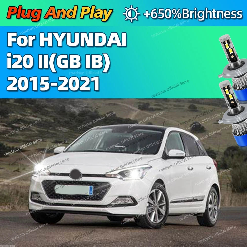 H4 LED Bulb Turbo Headlight 30000LM Powerful Best Car Lamp For HYUNDAI i20 II GB IB 2015 2