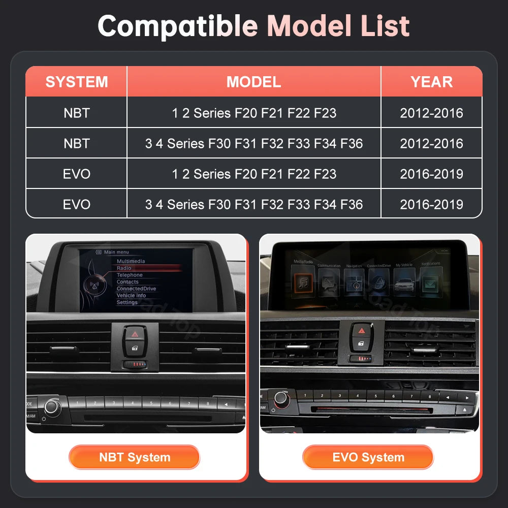 12.3 inch Linux Screen Wireless CarPlay Car Multimedia Radio For BMW 1 2 3 4 Series F20 F2 | AUTOKITSHOP