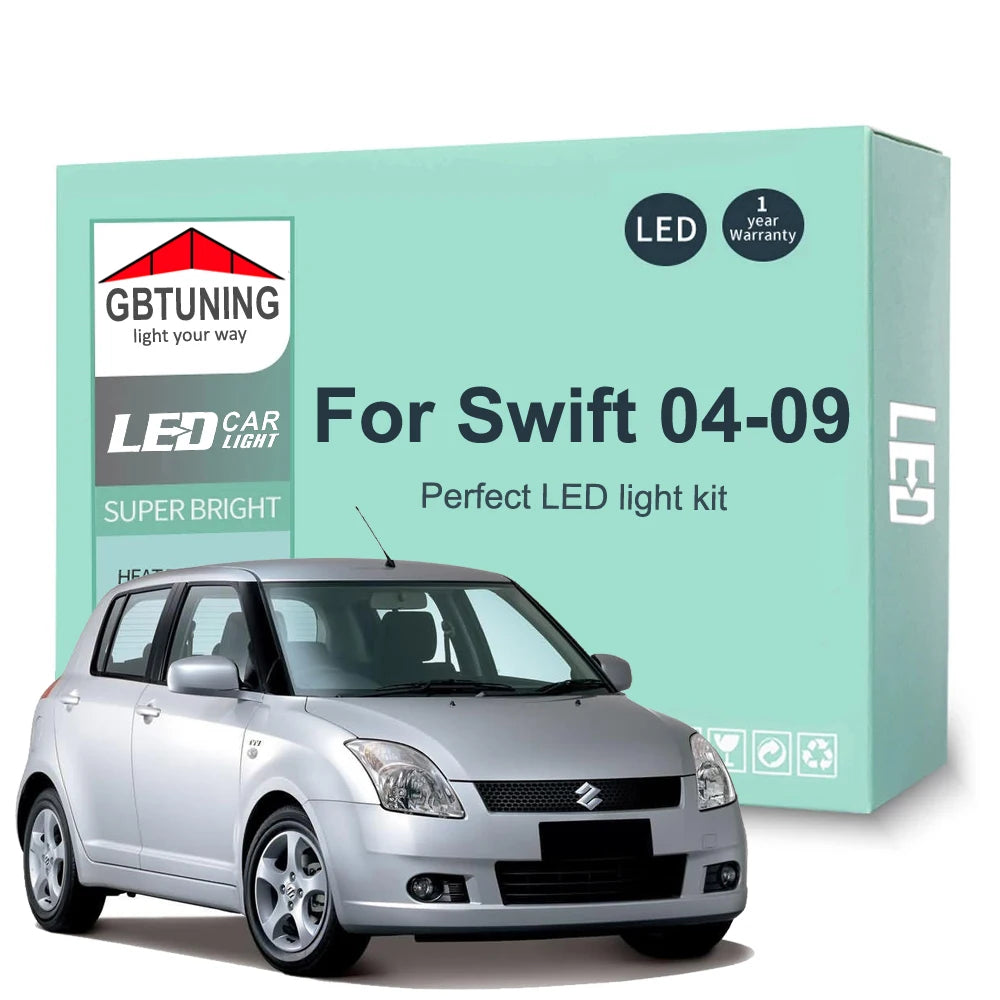 8-Piece LED Interior Light Kit for Suzuki Swift - Canbus Error-Free Bulbs | AUTOKITSHOP