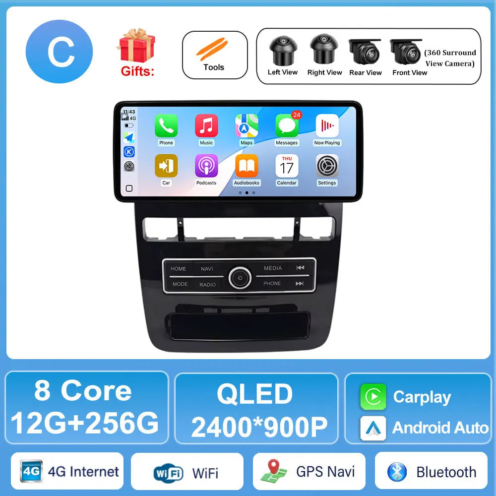Android 12.3-Inch Wireless CarPlay Radio for Volkswagen Touareg 2011-2017 | AUTOKITSHOP