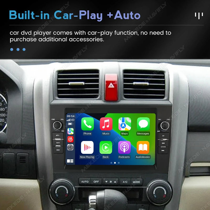 8 Inch Wireless Car Stereo for Honda CRV CR-V 2007-2011 Wireless CarPlay Android Auto Touc | AUTOKITSHOP