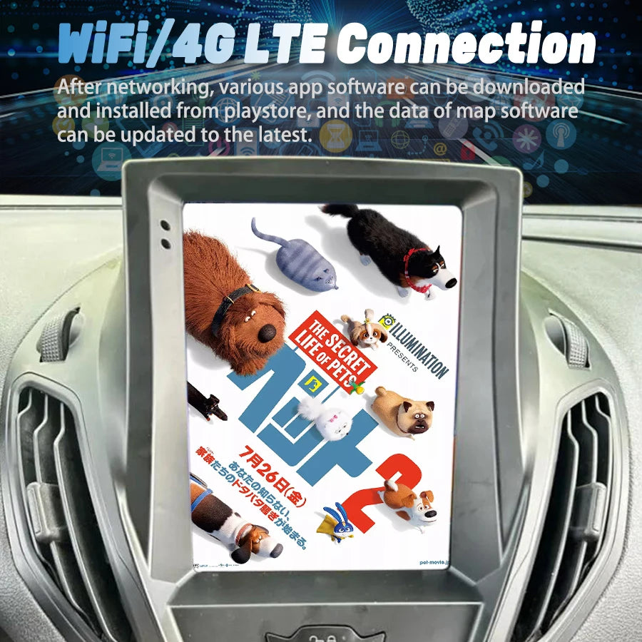 Android 14 Stereo Navigation For Ford B-Max Transit Courier Tourneo 2012-2017 Carplay Auto