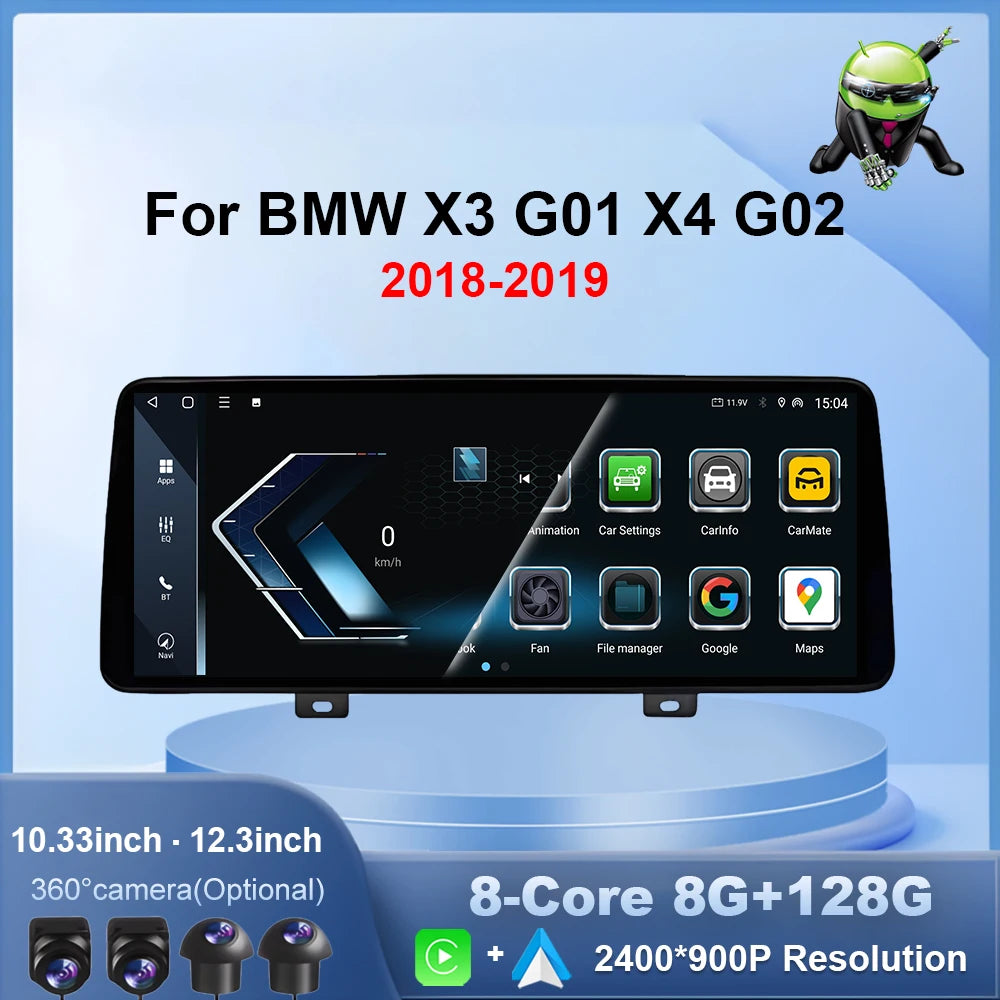 Android OS for BMW X3 G01 X4 G02 2018 - 2020 EVO System Car Radio Video Player Carplay DSP