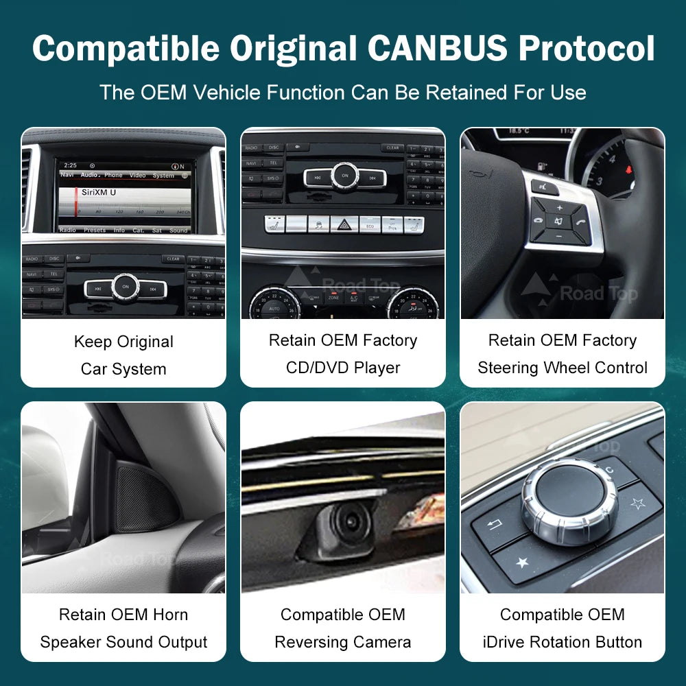 DE 12.3' Wireless CarPlay Android Auto Multimedia Linux NTG4.5 System Screen for Mercedes-