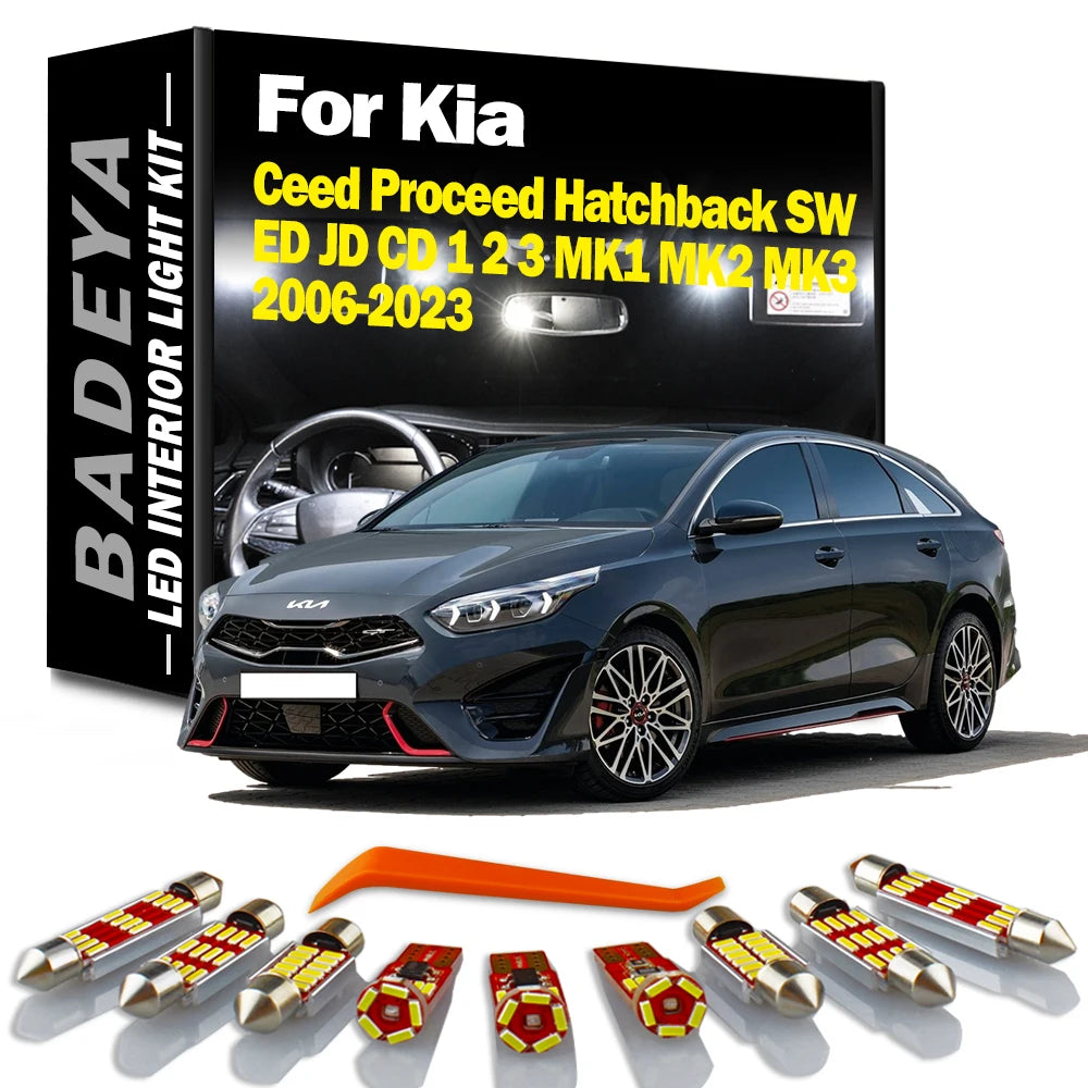 LED Interior Light Kit for Kia MK1 MK2 MK3 2006-2020 - Canbus Error-Free Interior Bulbs