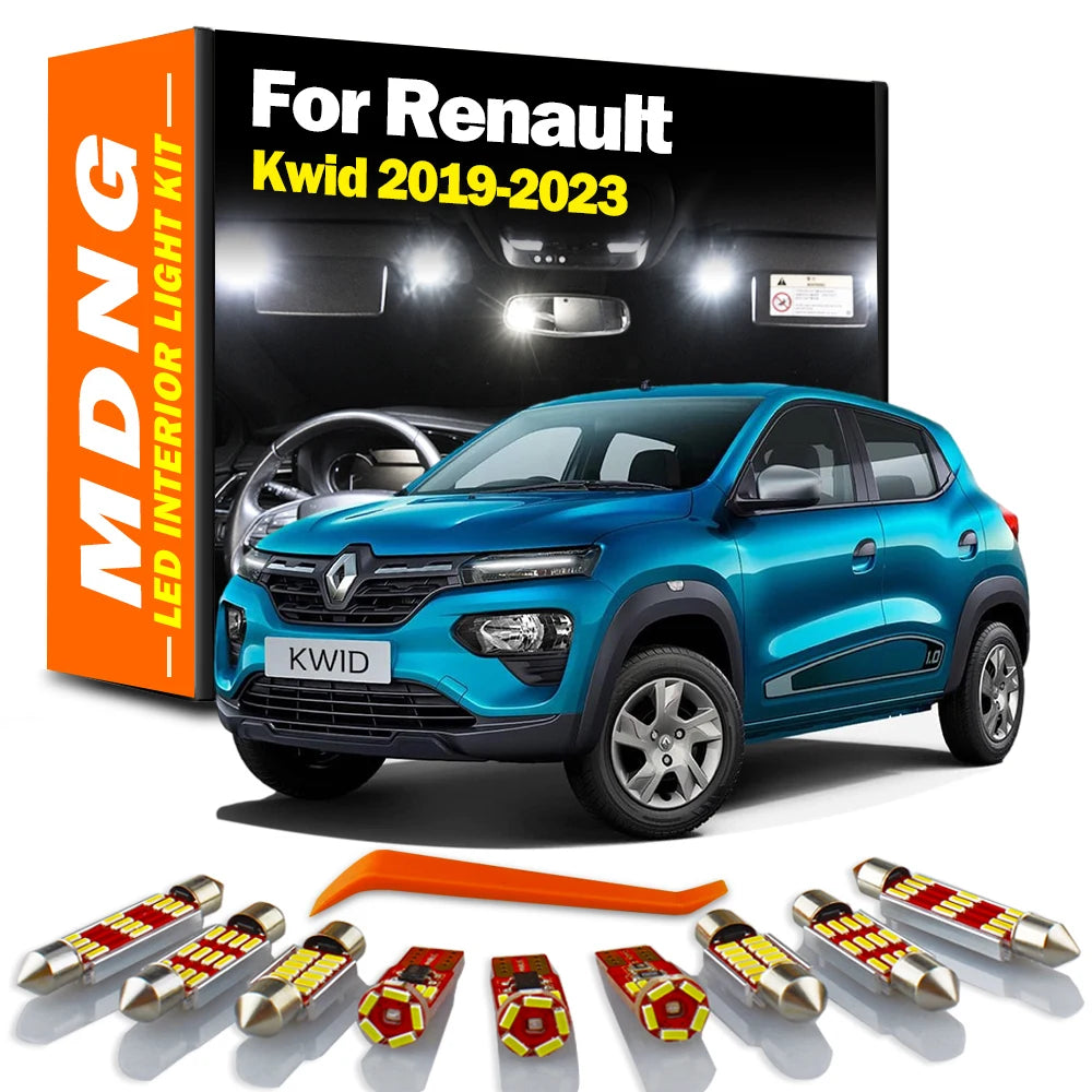 7-Piece LED Interior Light Kit for Renault Kwid - Canbus Error-Free Bulbs | AUTOKITSHOP