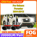 20000LM CSP Chips LED Fog Lights 60W Fog Lamps 12V 6000K White For Subaru Forester 2004 20