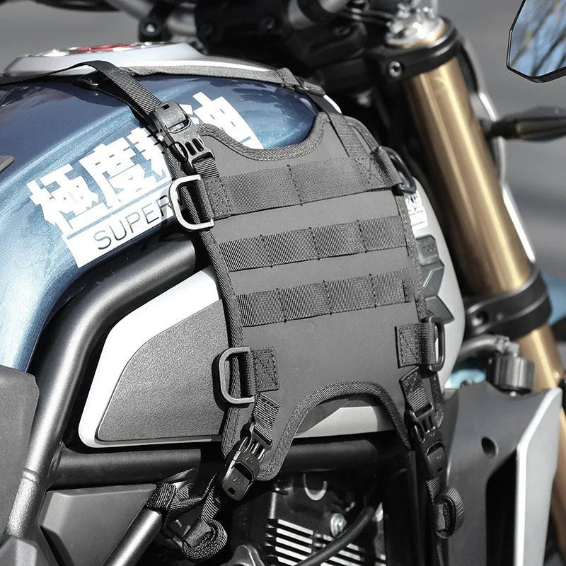 Motorbike Fuel Tank Side Bag Universal Mounting Base Front Load Saddle Bag Hanging Base for Moto - Automotive LED Light