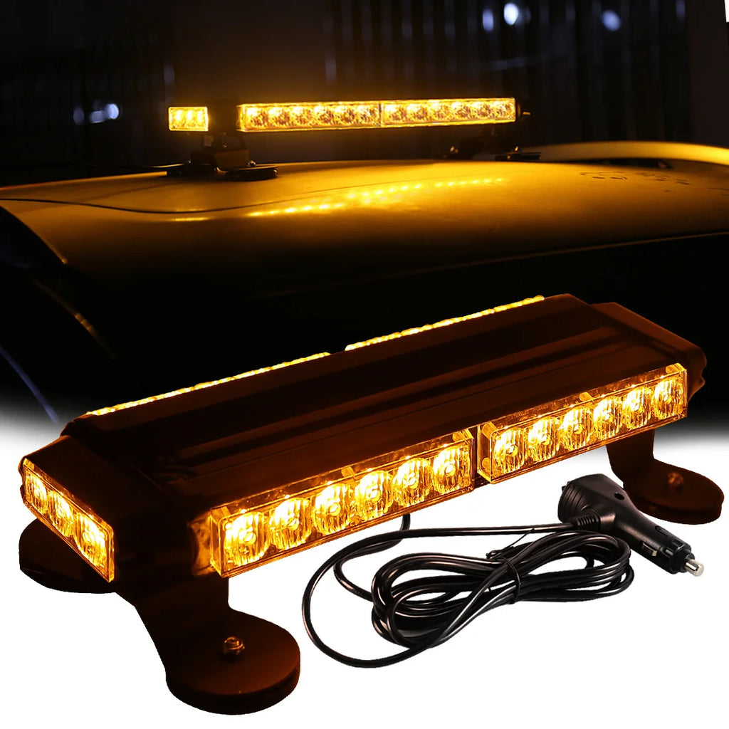 30 LED Bar Car Strobe Warning Light Flashing Police Lamp Auto Emergency Flasher For Vehicl | AUTOKITSHOP