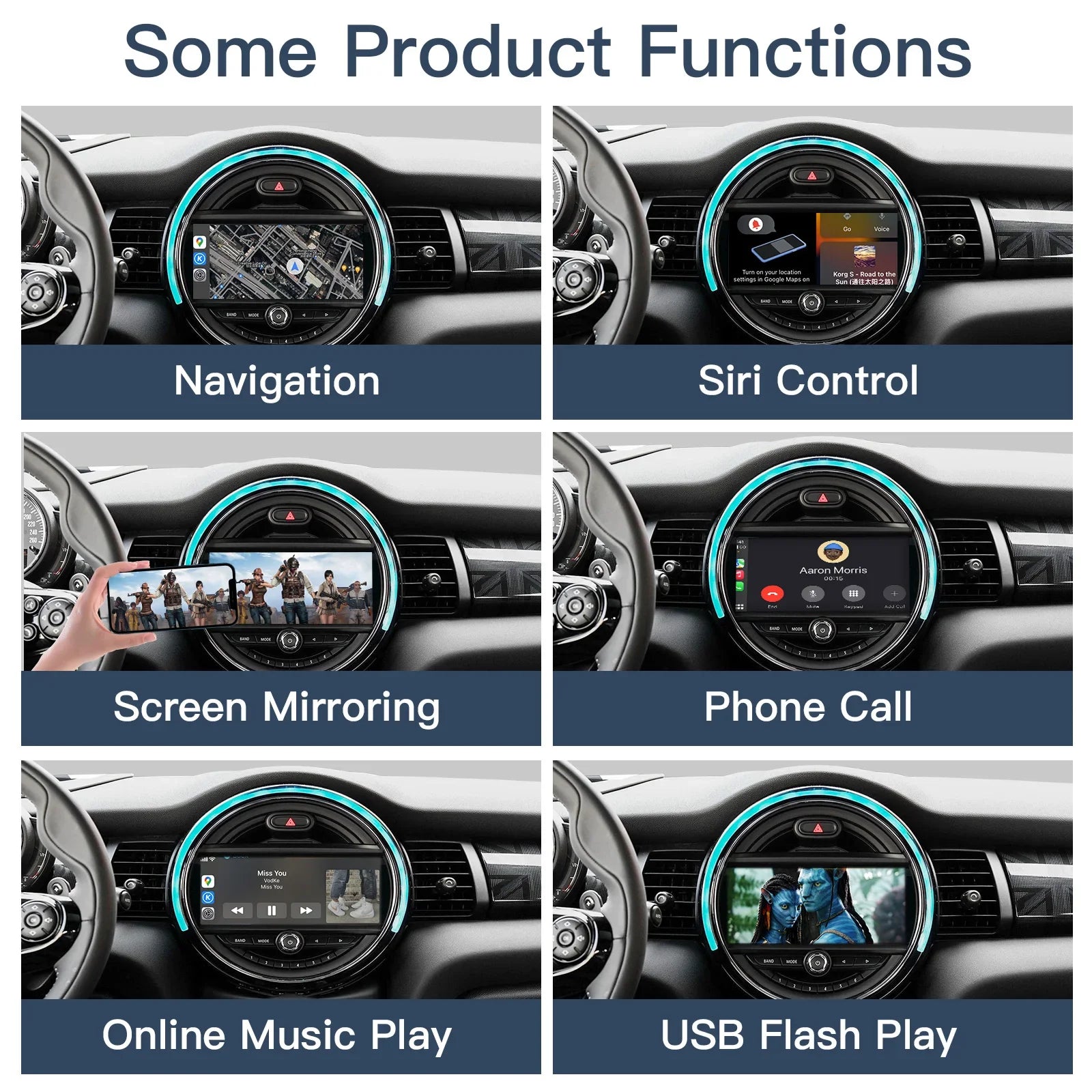 Wireless CarPlay Android Auto for Mini R55 R56 R57 R58 R60 R61 F54 F55 F56 Clubman Country