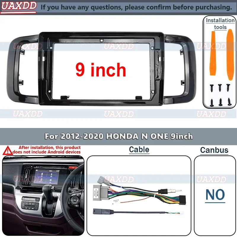 9 Inch Car Radio Fascias for Honda N One N-One 2012-2020 Car Radio Android Player Casing F