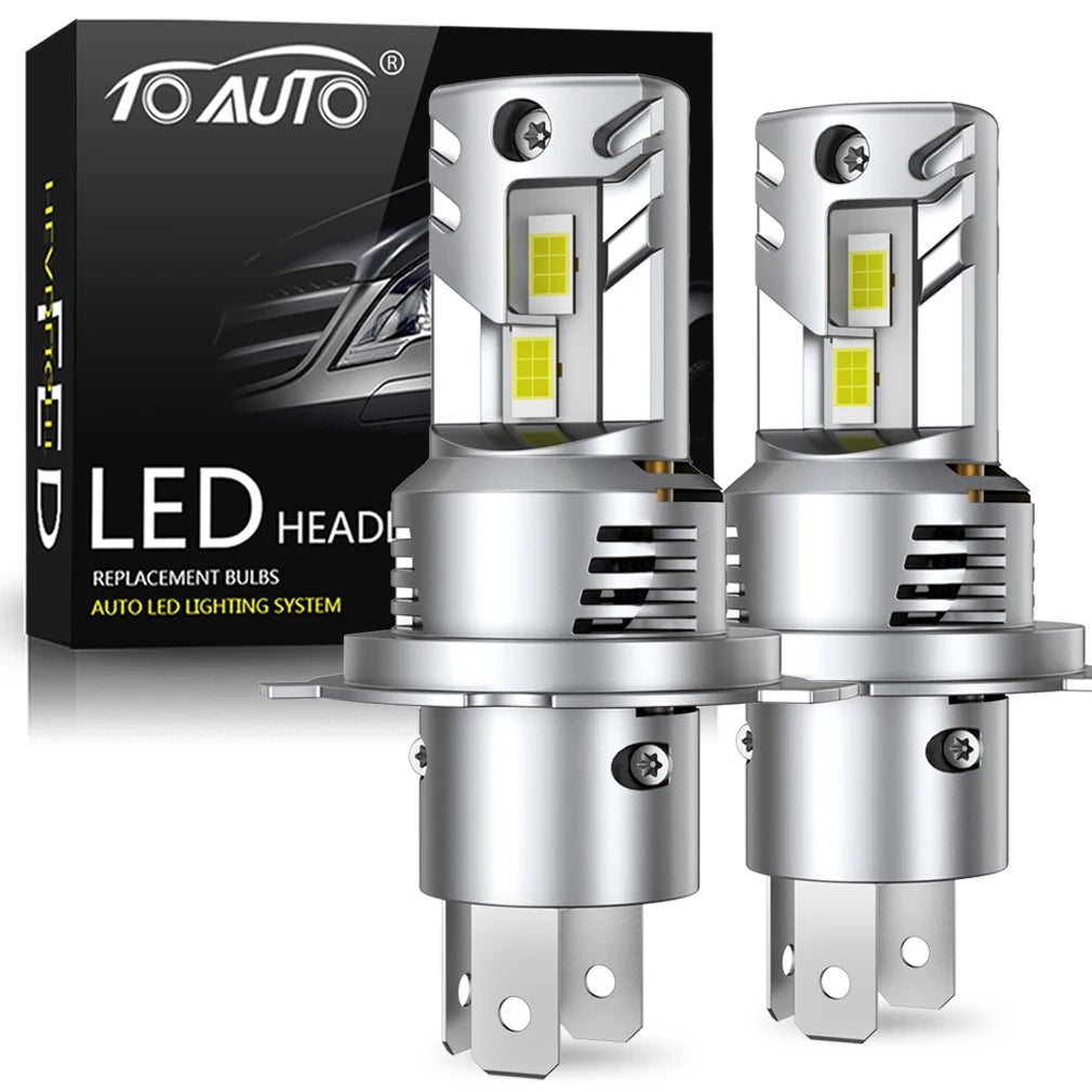 TOAUTO H4 LED Lights Bulbs 6000K 120W H7 LED Headlight Canbus H11 H4 Car Turbo Lights With