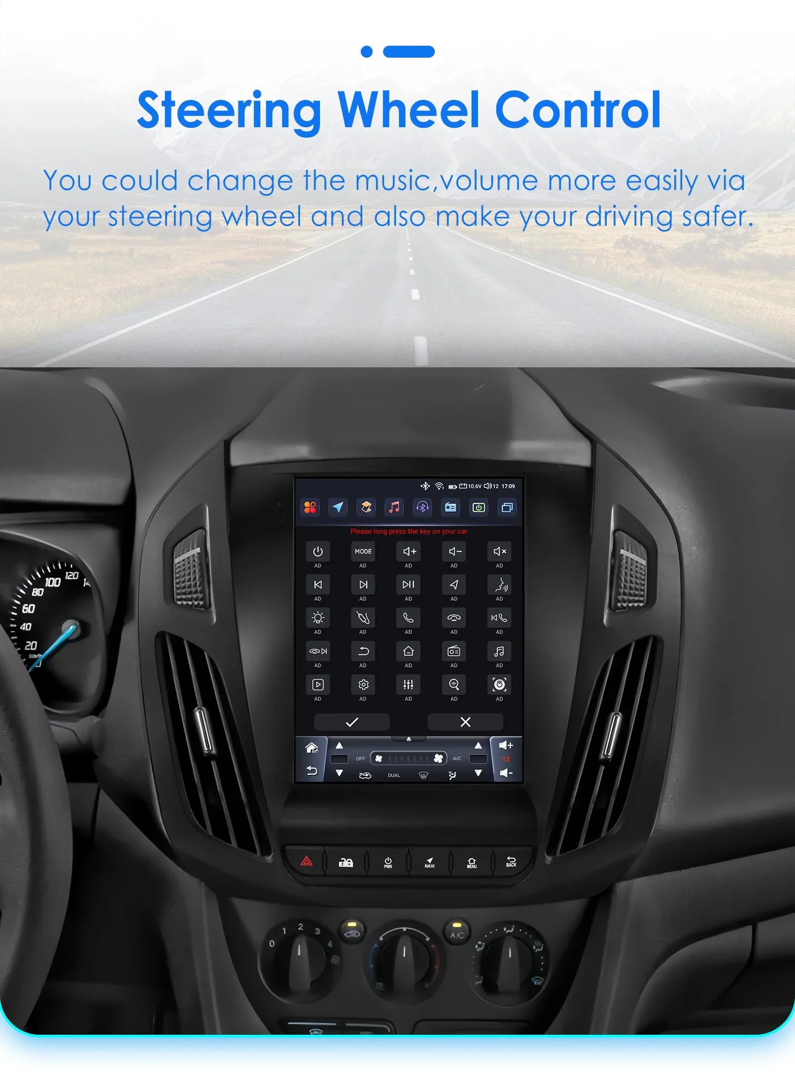 9.7"Android 13 Autoradio for FORD Transit /Tourneo Connect 2013-2018 multimedia player Car