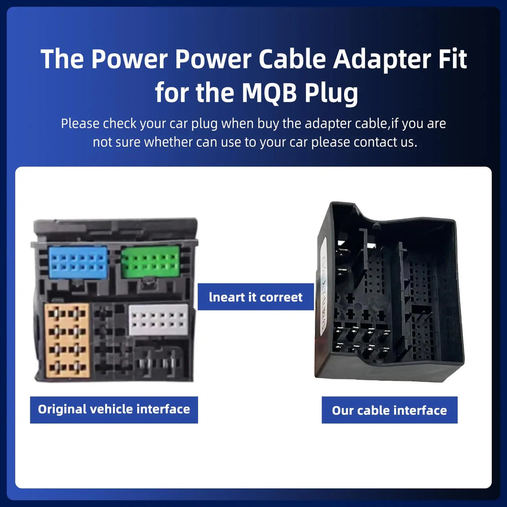 Universal MQB Car Radio For Volkswagen VW SEAT Skoda Interface Power Connection Cable Mult