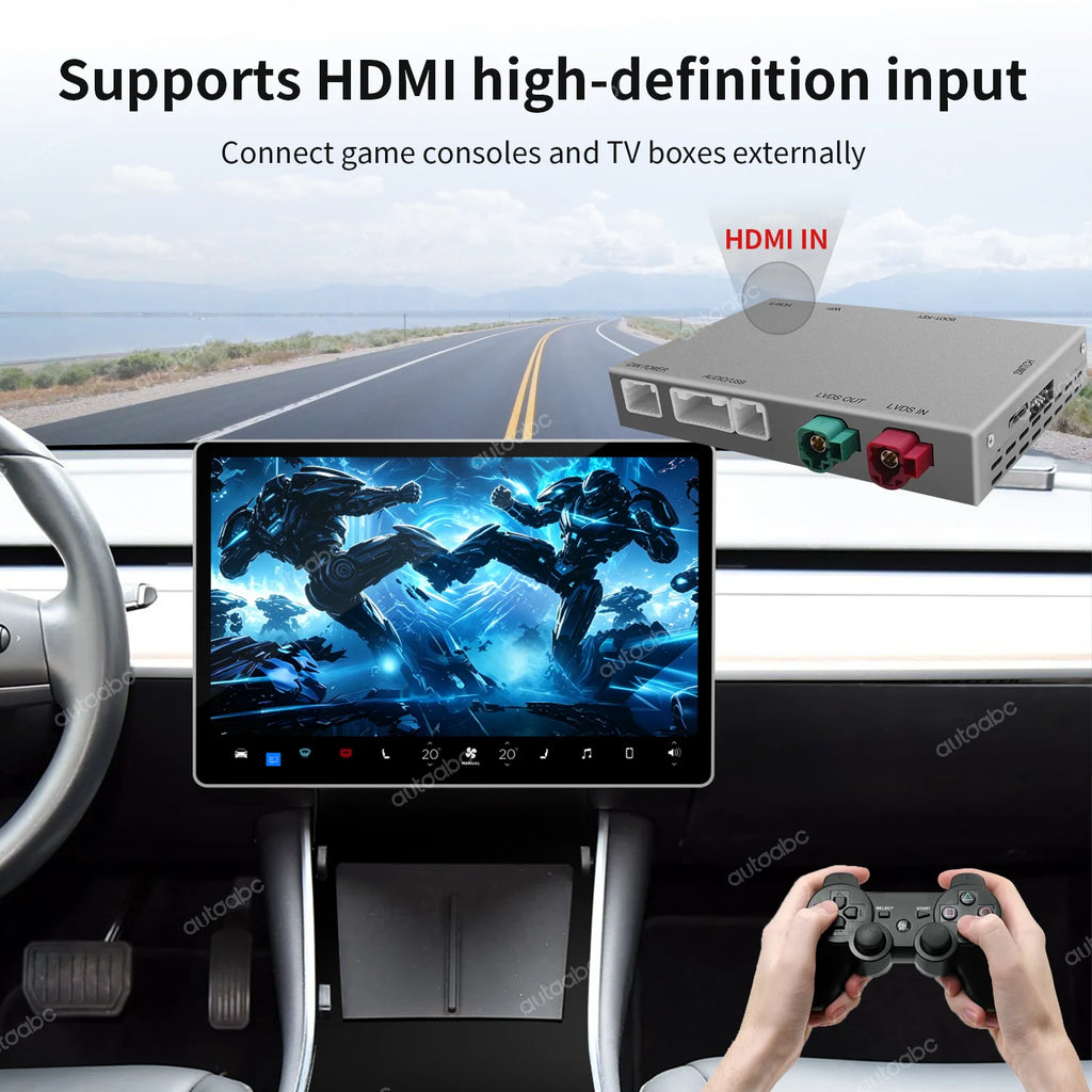 AUTOABC Wireless CarPlay Android Auto for Tesla Model 3 Model Y with Multimedia Accessorie | AUTOKITSHOP