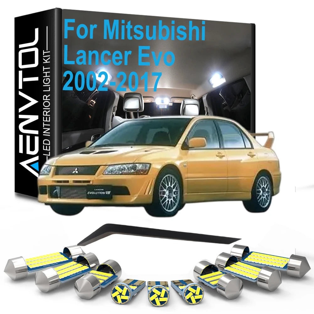 LED Interior Light Kit for Mitsubishi 2002-2015 - Canbus Error-Free Interior Bulbs
