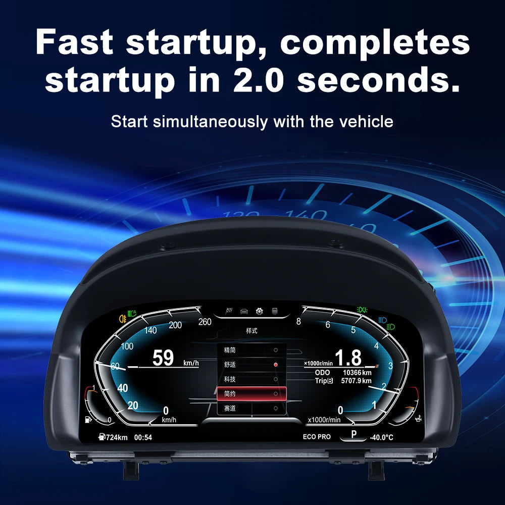10" LCD Digital Instrument Panel for BMW 1 Series X1 E84 2006-2013 - Dashboard Odometer Speedometer Virtual Cluster CarP