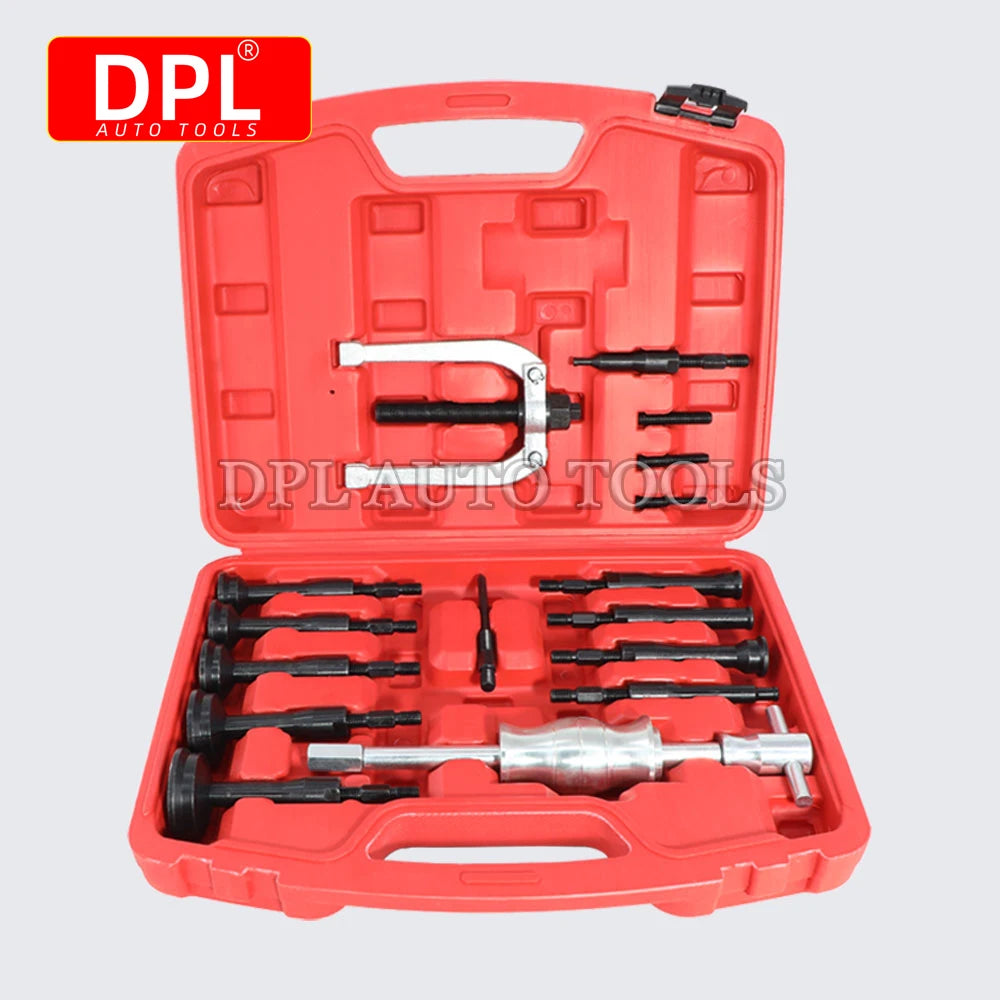 Blind Hole Bearing Puller Set 16in1 Inner Bearing Race Seal Puller Extractor Kit Slide Hammer In - Automotive LED Light