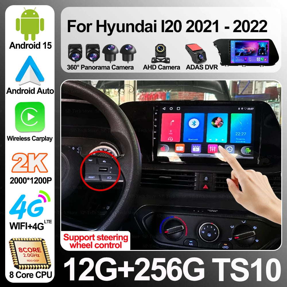 Android 16 For Hyundai I20 2021-2022 Car Radio Gps Navigation Multimedia Video Player Ster | AUTOKITSHOP