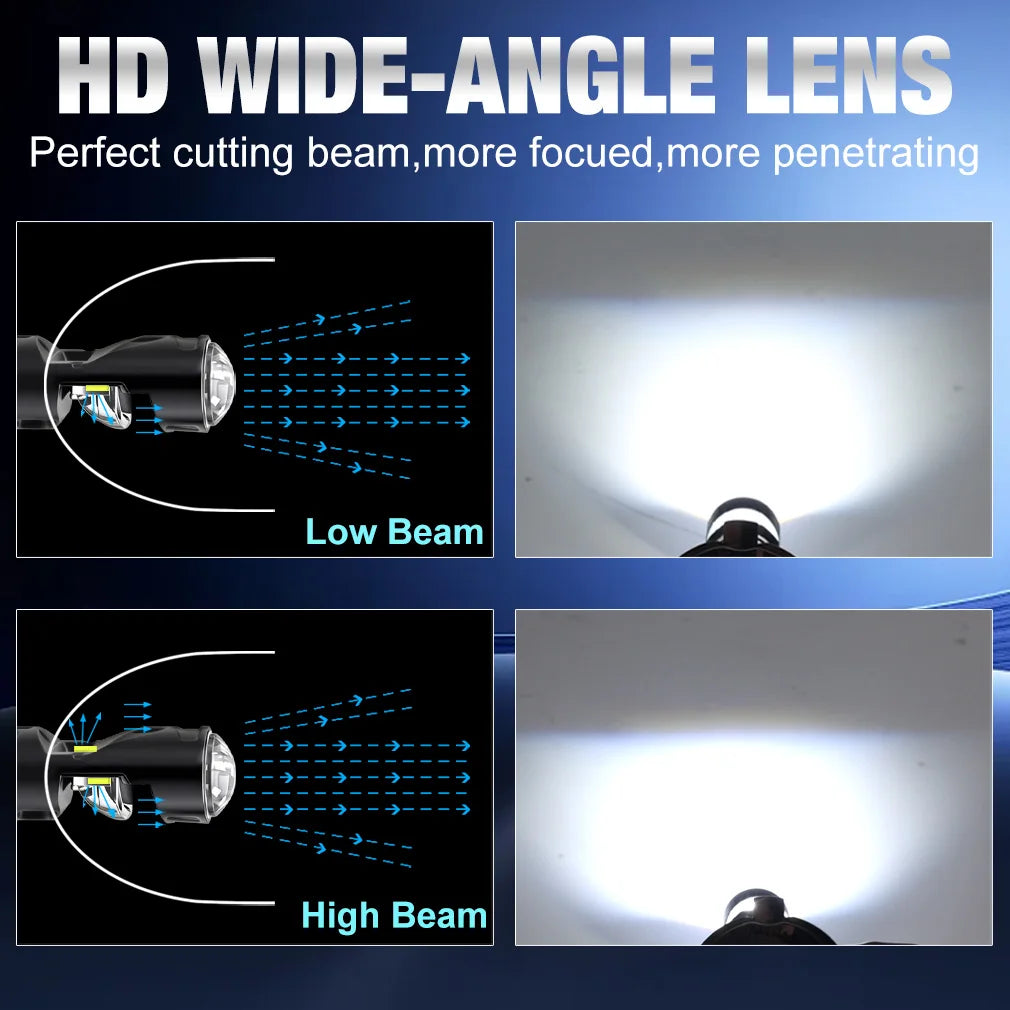 REDCAR H6 BA20D LED H4 Led P15D Moto Motorcycle Headlight Bulb with Fan CSP 20000LM 12V Mo