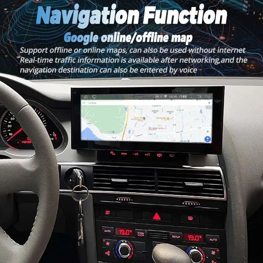 12.3" 10.25" For AUDI A6 2005-2011 Android Screen Stereo Car Multimedia Video GPS Head Uni