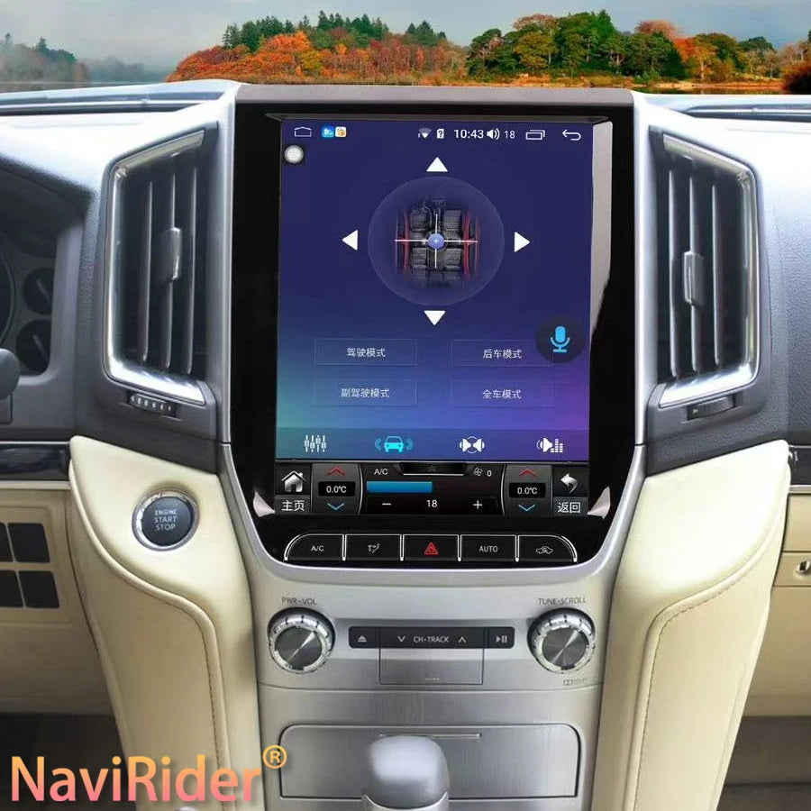 256GB Android carplay screen For Toyota Land Cruiser VXR lc200 2016 Car Auto GPS 12.1'' Mu