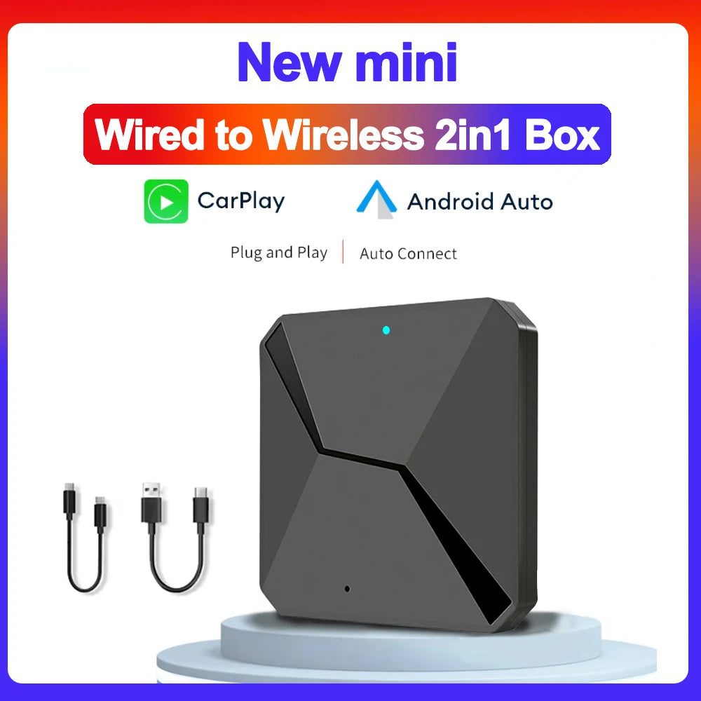 Wireless Carplay Adapter Android Auto 2in 1 Smart Dongle 2024 5G WIFI For iphone Android P