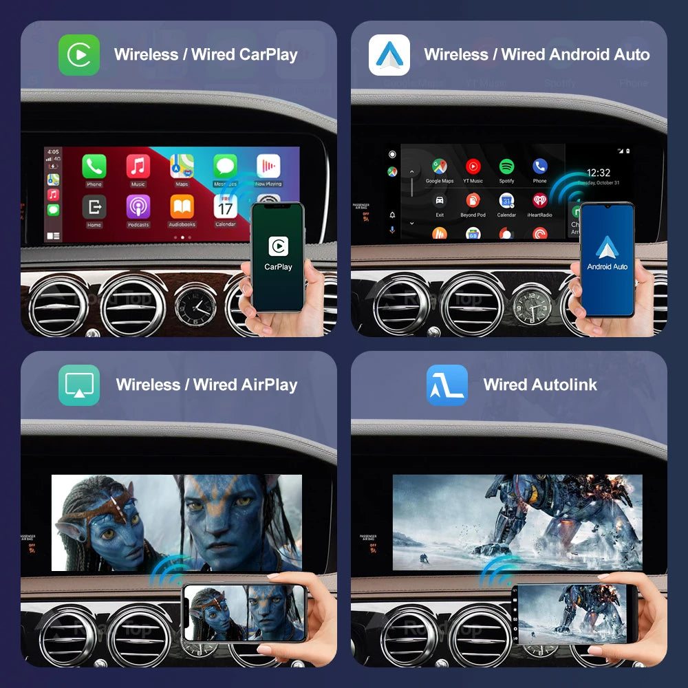 Wireless CarPlay for Mercedes Benz S Class W222 2014-2018 NTG5.0 with Android Auto Mirror  | AUTOKITSHOP