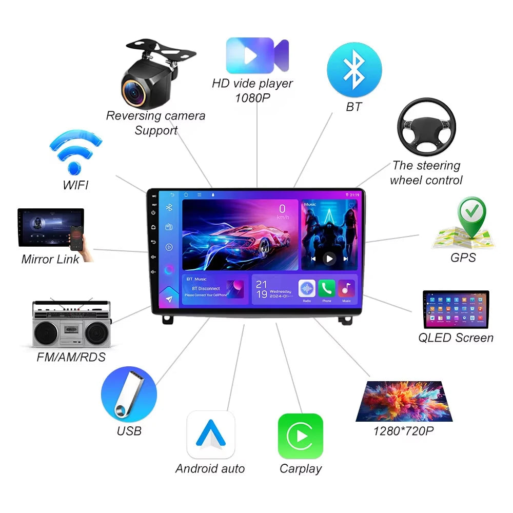 Android 16 For Peugeot 407 Cc 407cc Sw 2004-2011 5g Car Stereo Auto Player Universal Wifi  | AUTOKITSHOP