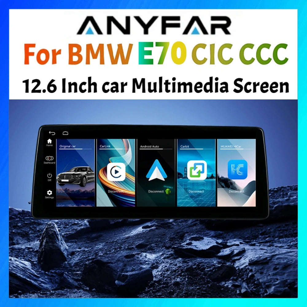 12.6 inch Ultra Wide Linux Screen Upgrade for BMW E70 5 Series 2008-2009 CCC 2010-2013 CIC | AUTOKITSHOP