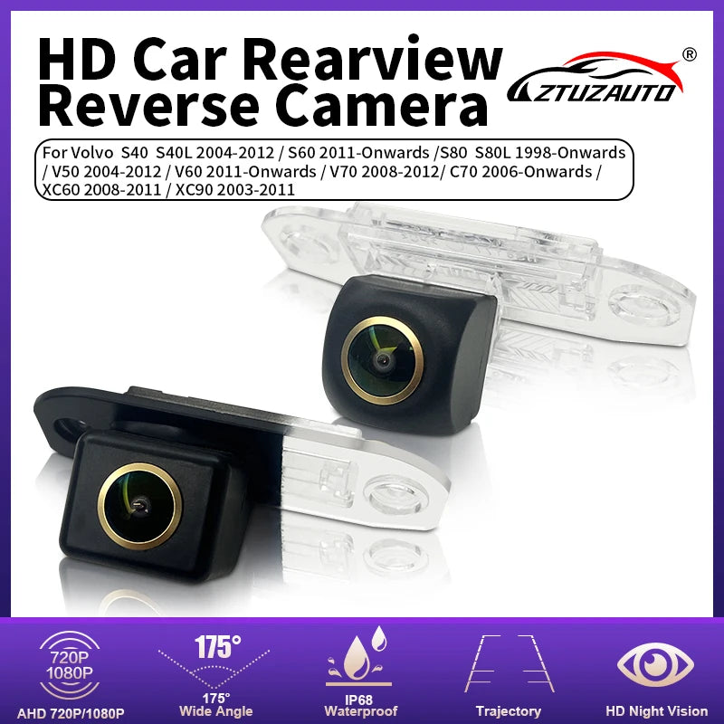 CVBS AHD 1080P Car Rear View Backup Camera For Volvo V60 S40 S60 C30 C70 XC70 XC60 XC90 S8