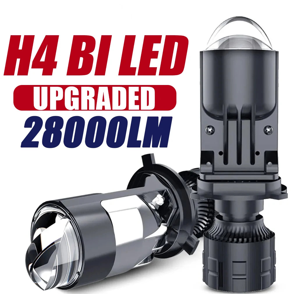 160W 28000LM Auto Lamp Mini Lens LED H4 9003 HIB2 Bulbs Headlight Car Motorcycle Dual Proj