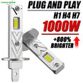 H1 H4 H7 LED Headlight Bulbs CANBUS Led Lights 1:1 Mini Lamp 9084 CSP Wireless Fog Lamp Fa