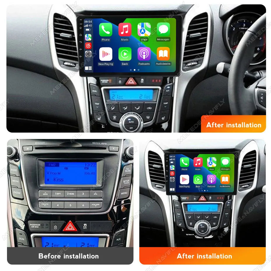 Android 14 Intelligent Car audio system For Hyundai i30 II 2 GD 2011-2017 Wireless Carplay