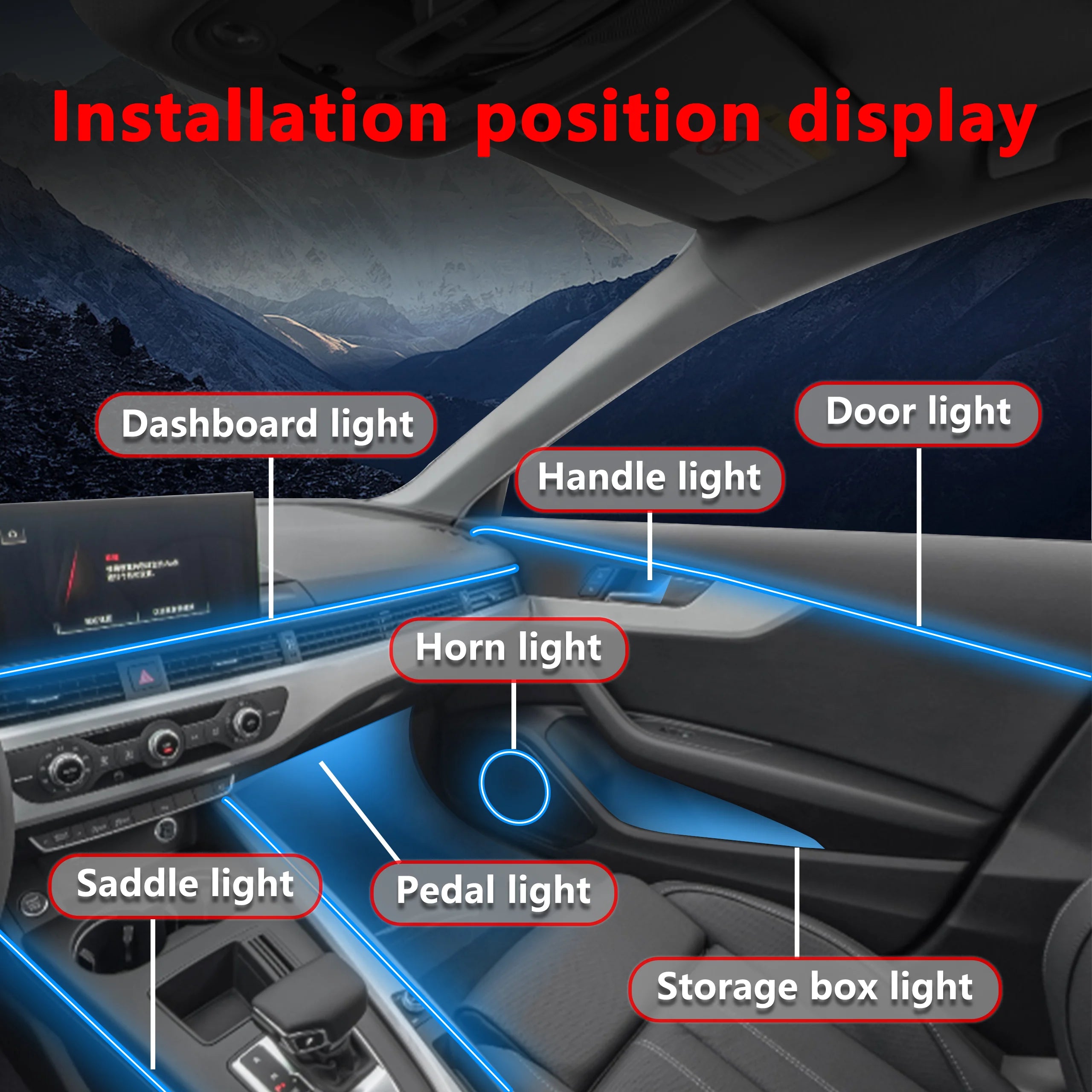 RGB - Ambient Light - for VW B6 2007-2010 - App Control - Car Interior Lighting | AUTOKITSHOP