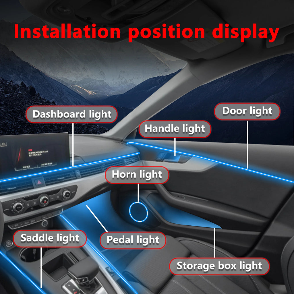 For Tesla Model 3 2023 2024 2025 2026 Pro-smart Invisible Vehicle LED Interior Mood Light Bar RGB... | AUTOKITSHOP