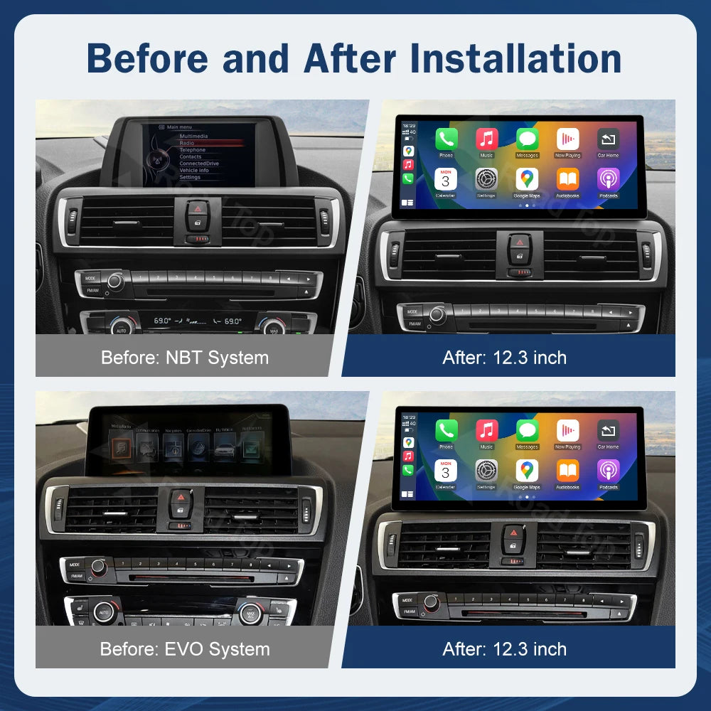 CN 12.3 Touch Smart Screen For BMW NBT EVO F20/F21 Wireless CarPlay Android Auto Multimedi | AUTOKITSHOP