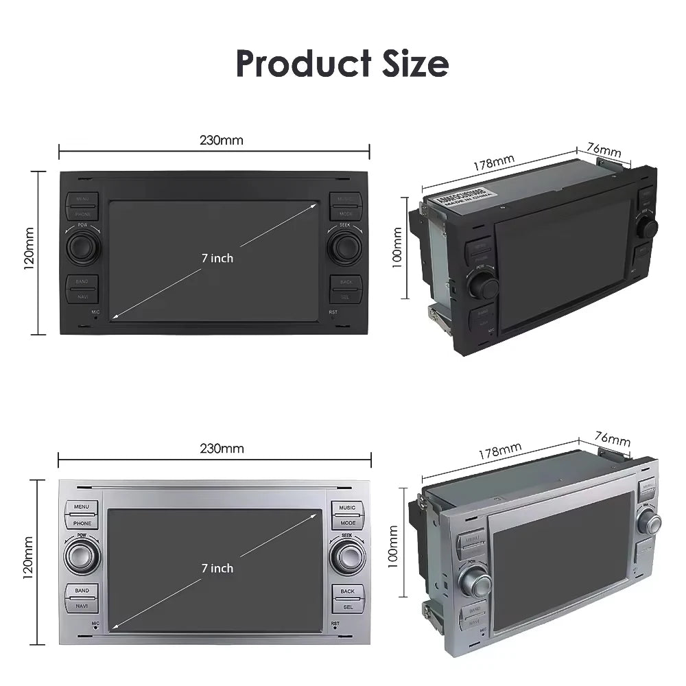 Android 16 For Ford Mondeo S-max Focus C-max Galaxy Fiesta Transit Fusion Connect Kuga Car | AUTOKITSHOP