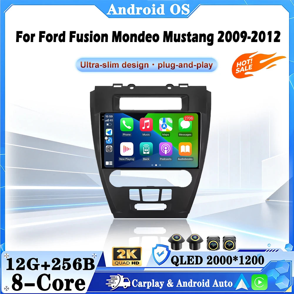 10.1" Android 16 Car Radio for Ford Fusion Mondeo Mustang 2009-2012 | CarPlay Video Multimedia | AUTOKITSHOP